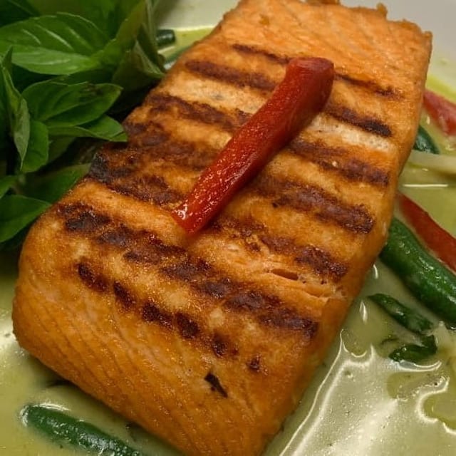 Grilled Salmon.