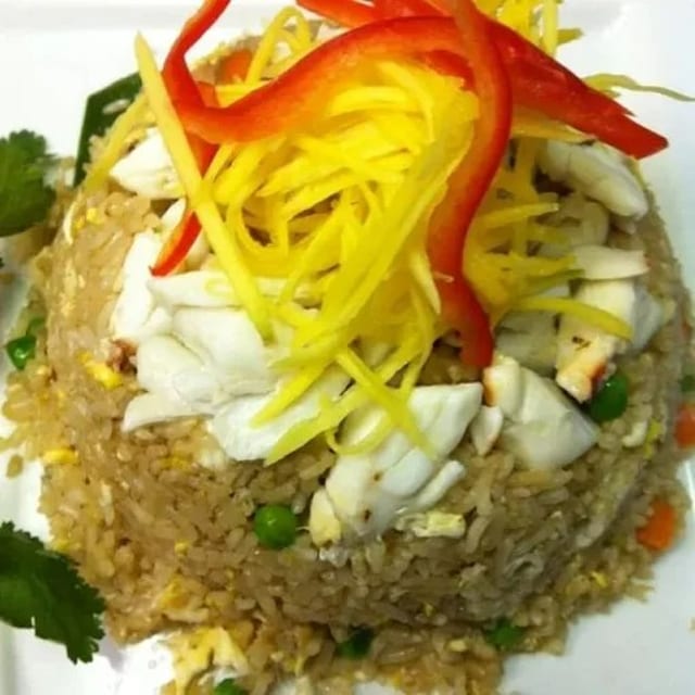Jumbo Lump Crab Meat Basil Fried Rice.